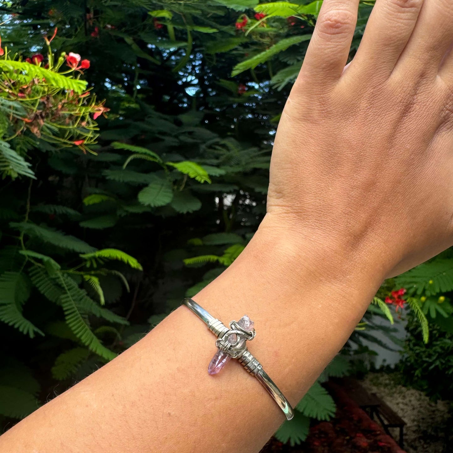 Pulsera de amatista en alpaca