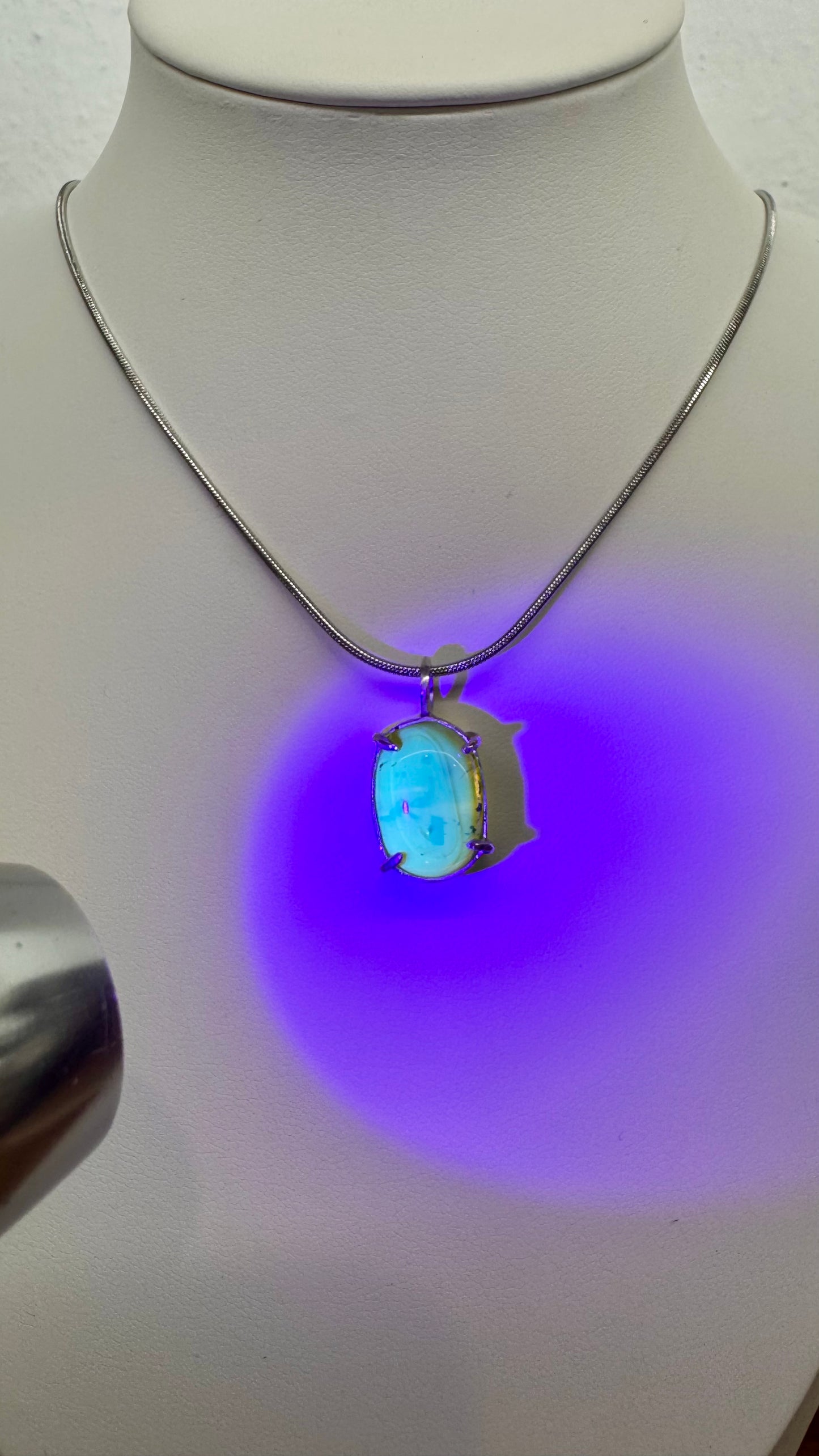 Dije de Ámbar pequeño con dos insectos. Plata.