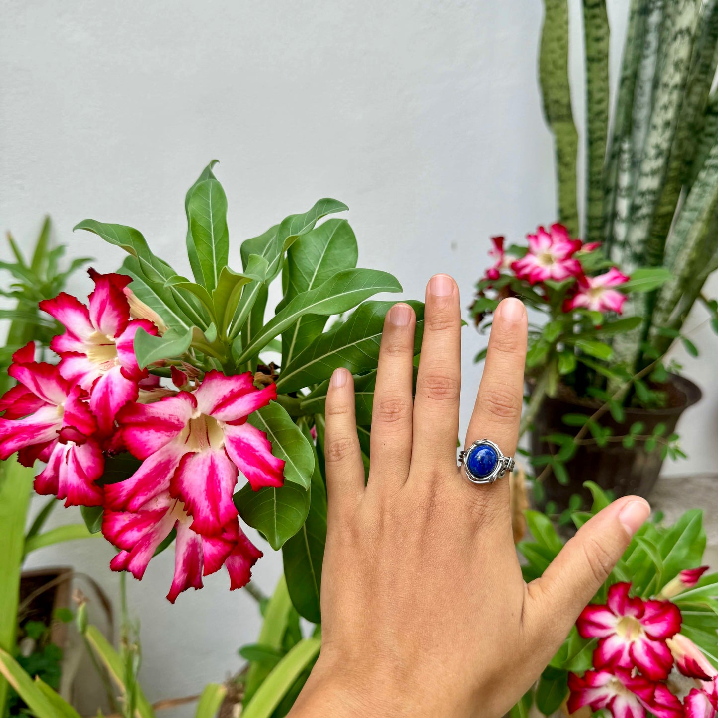 Anillo de Lapislázuli acero inoxidable