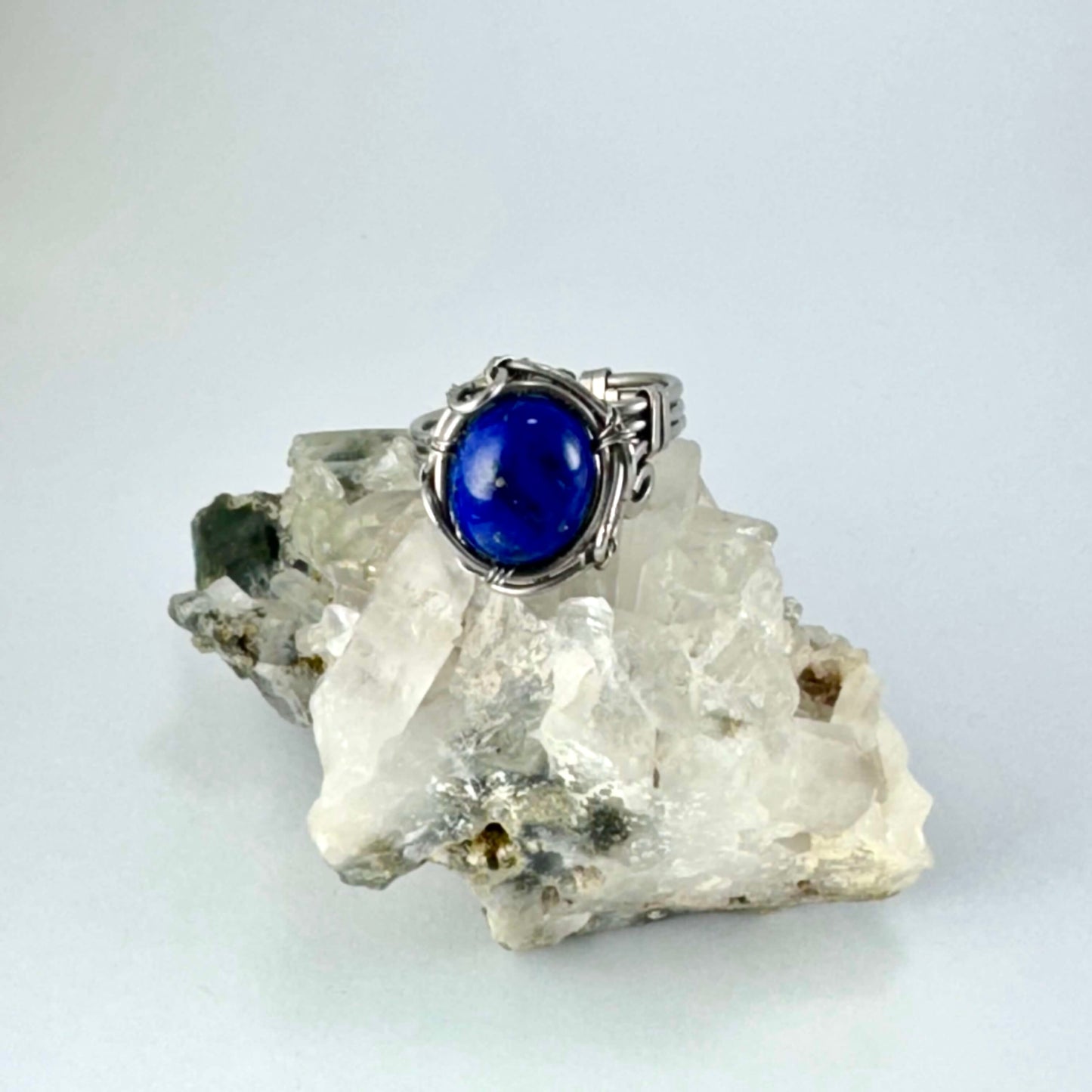 Anillo de Lapislázuli acero inoxidable