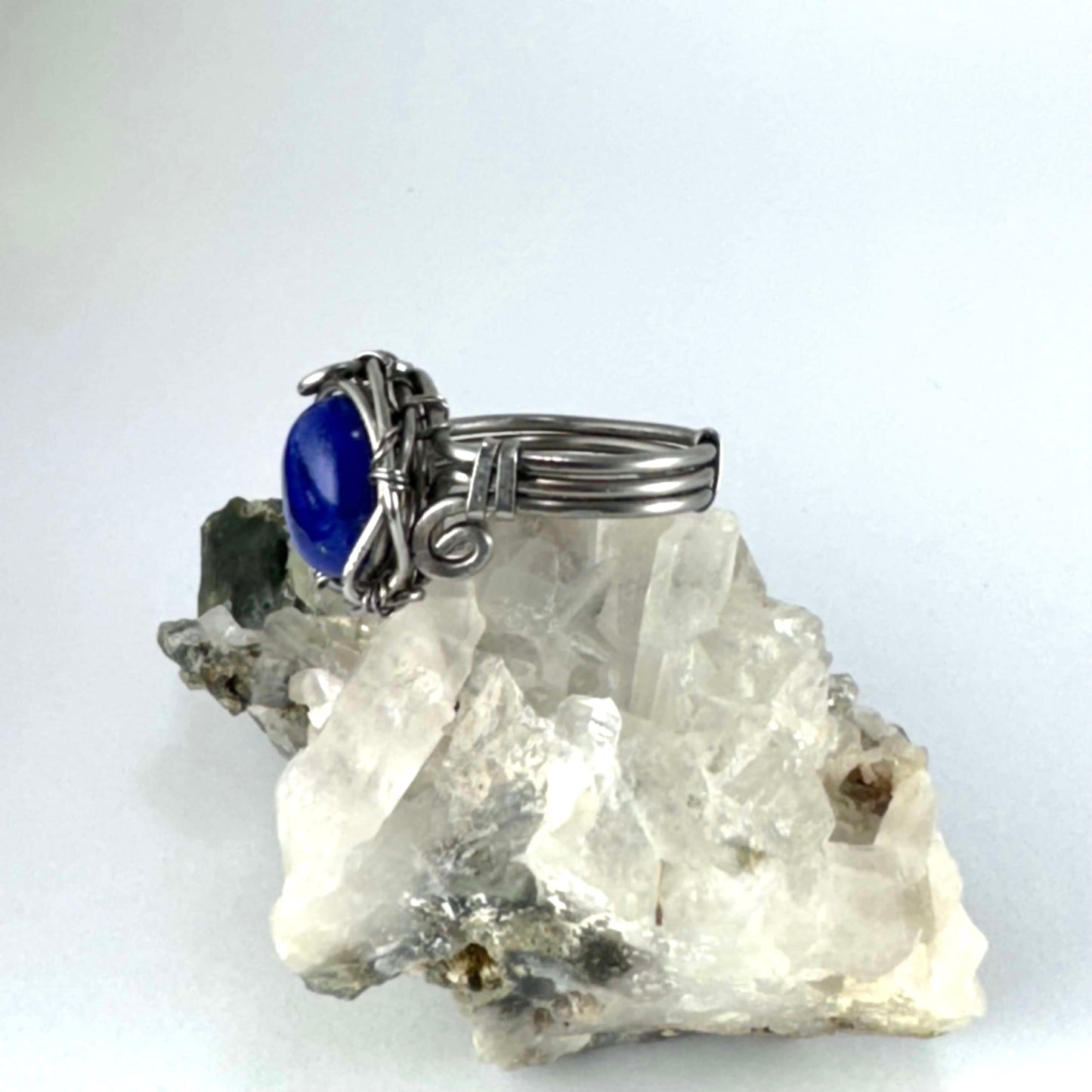 Anillo de Lapislázuli acero inoxidable