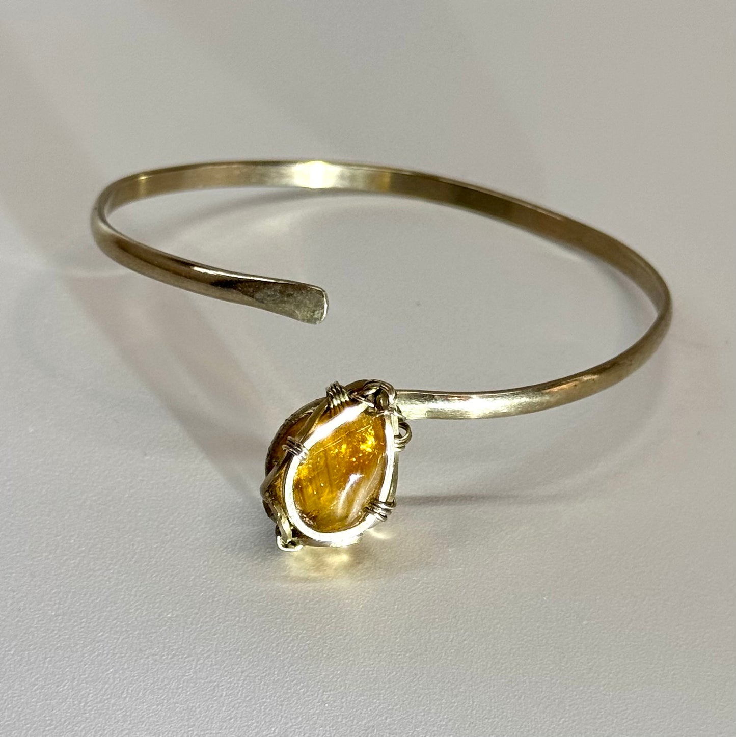 Bracelet en quartz citrine et alpaga