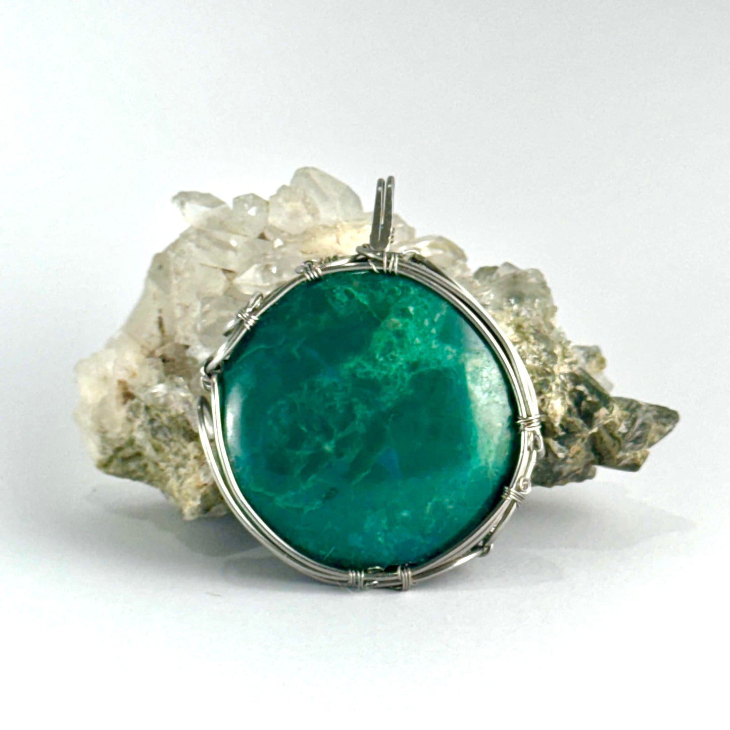 Pendentif chrysocolle péruvienne