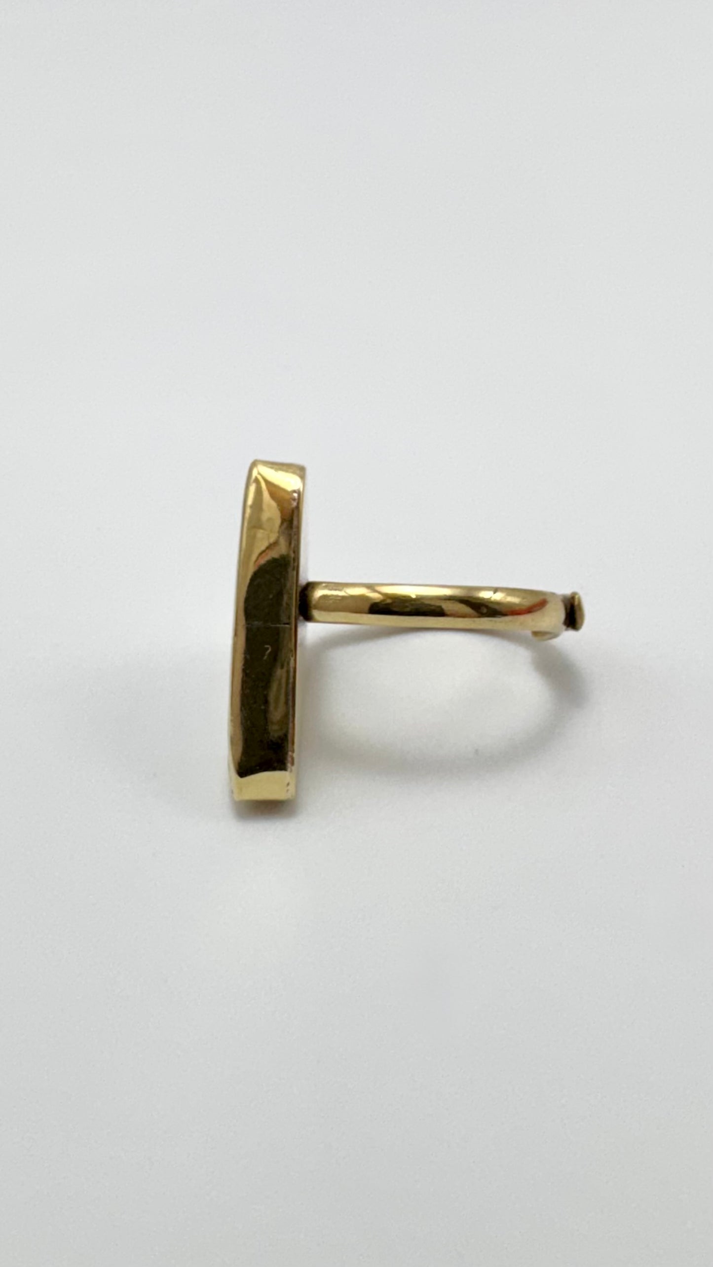 Anillo de Crisocola de Sonora en latón.