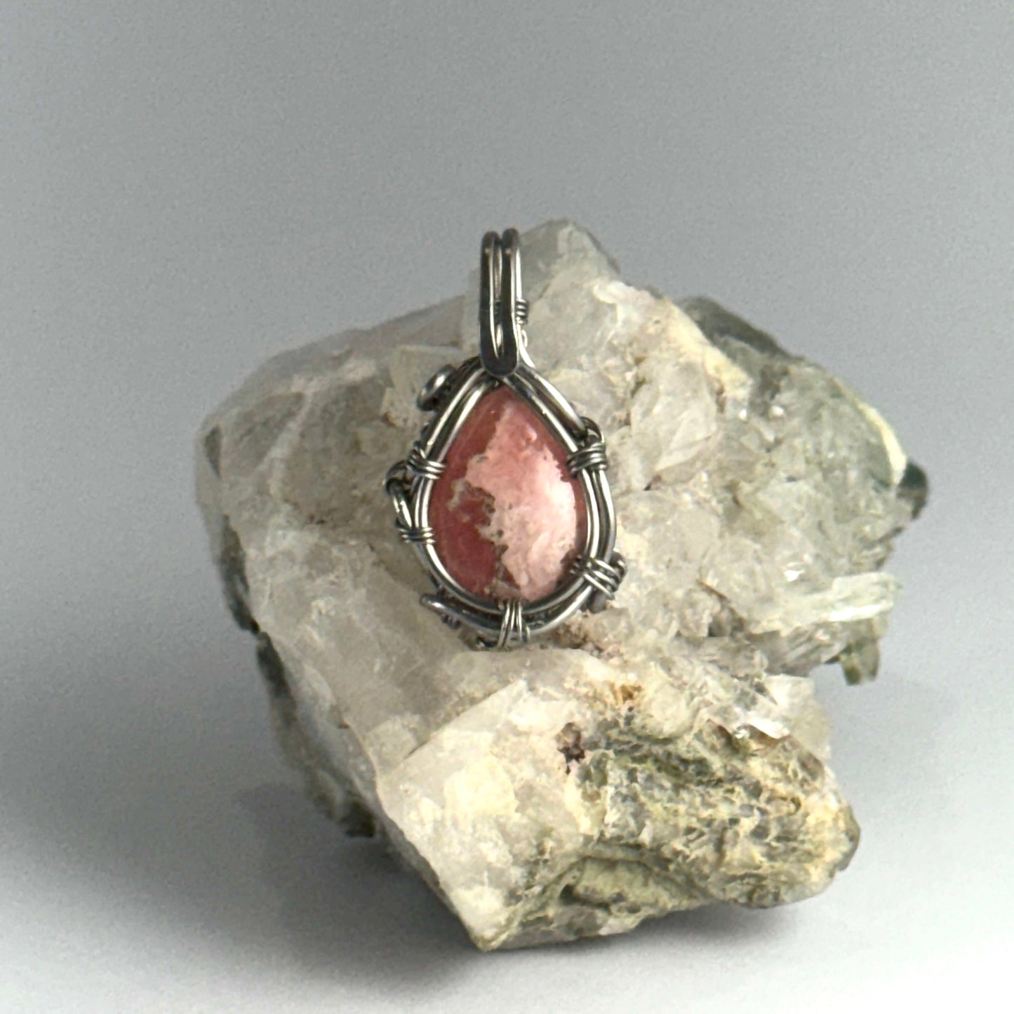 Small rhodochrosite pendant