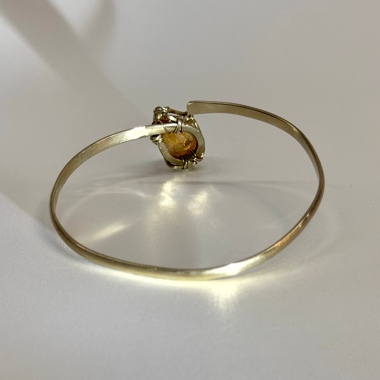 Bracelet en quartz citrine et alpaga