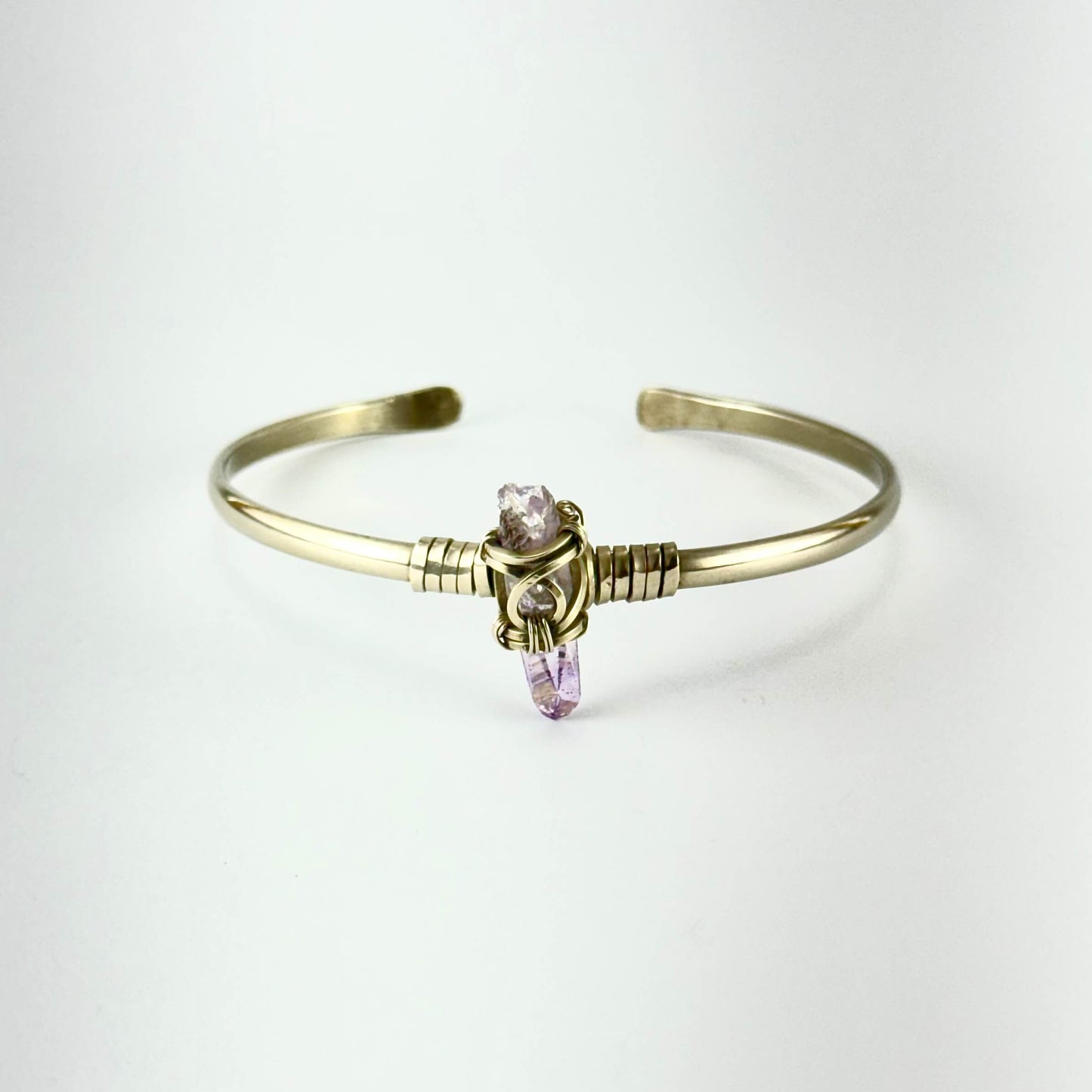 Amethyst bracelet in alpaca