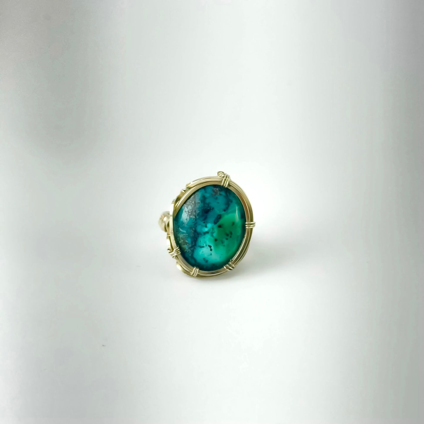 Bague turquoise en maillechort