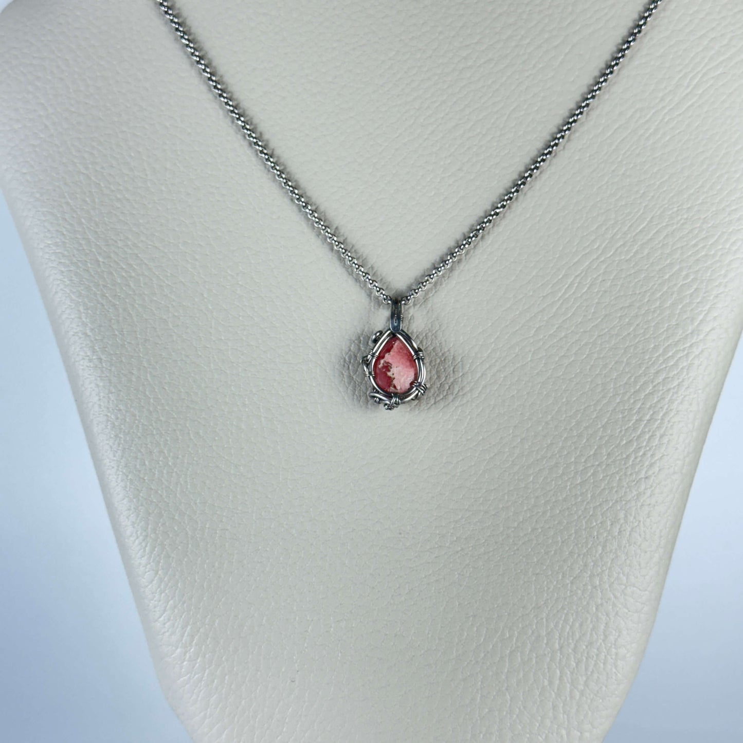 Small rhodochrosite pendant