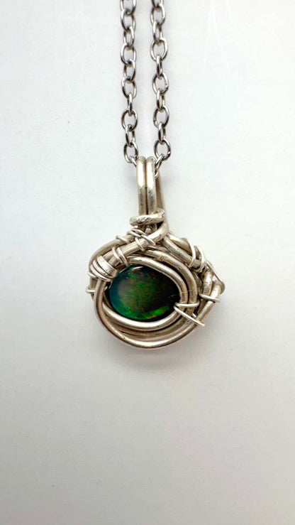 Ópalo negro Etíope Wire Wrap