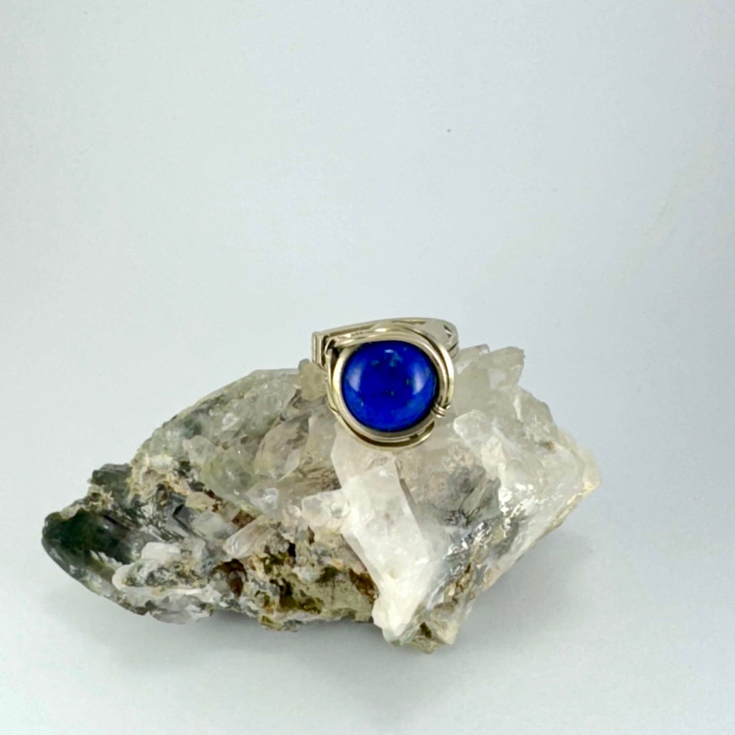 Bague lapis-lazuli en maillechort