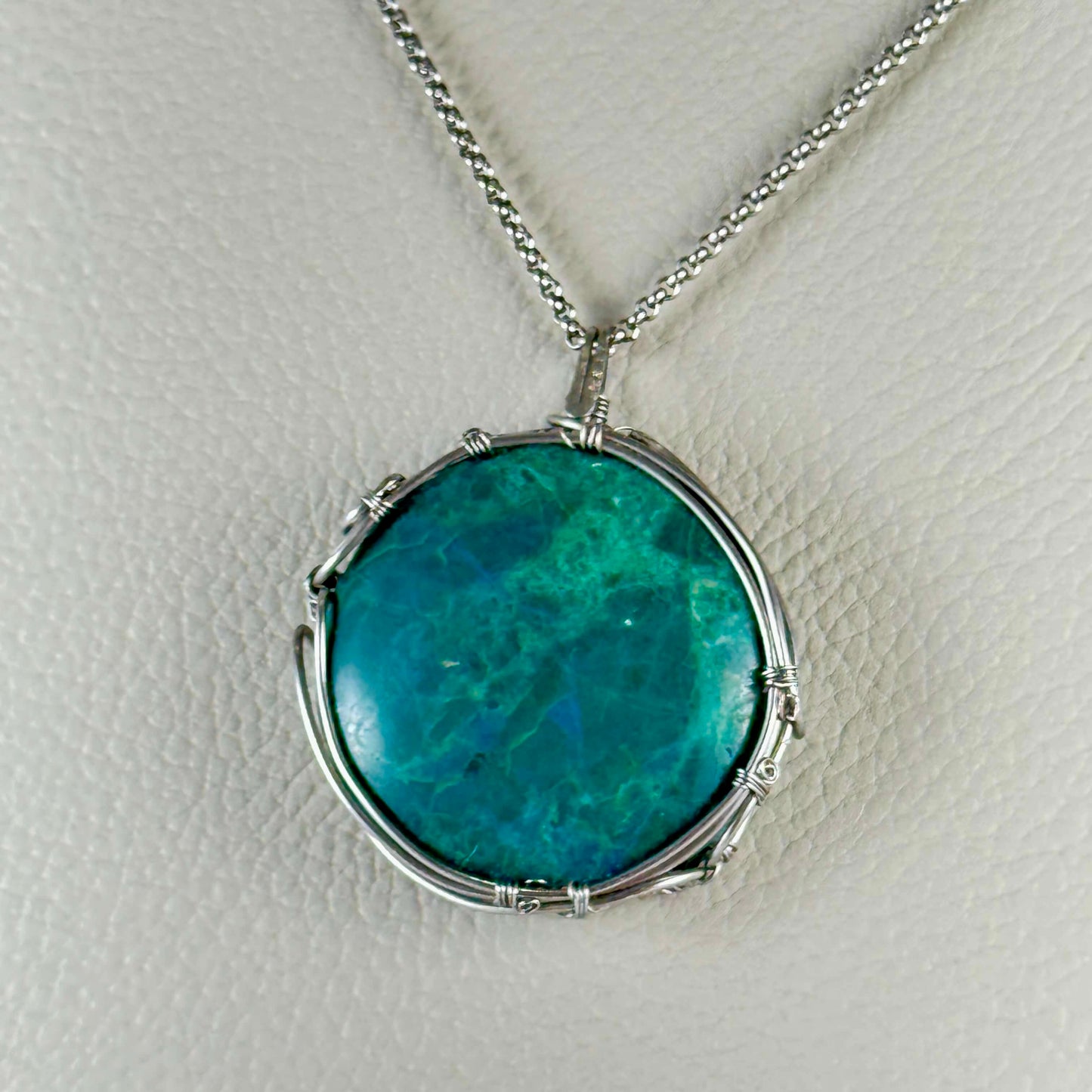 Pendentif chrysocolle péruvienne