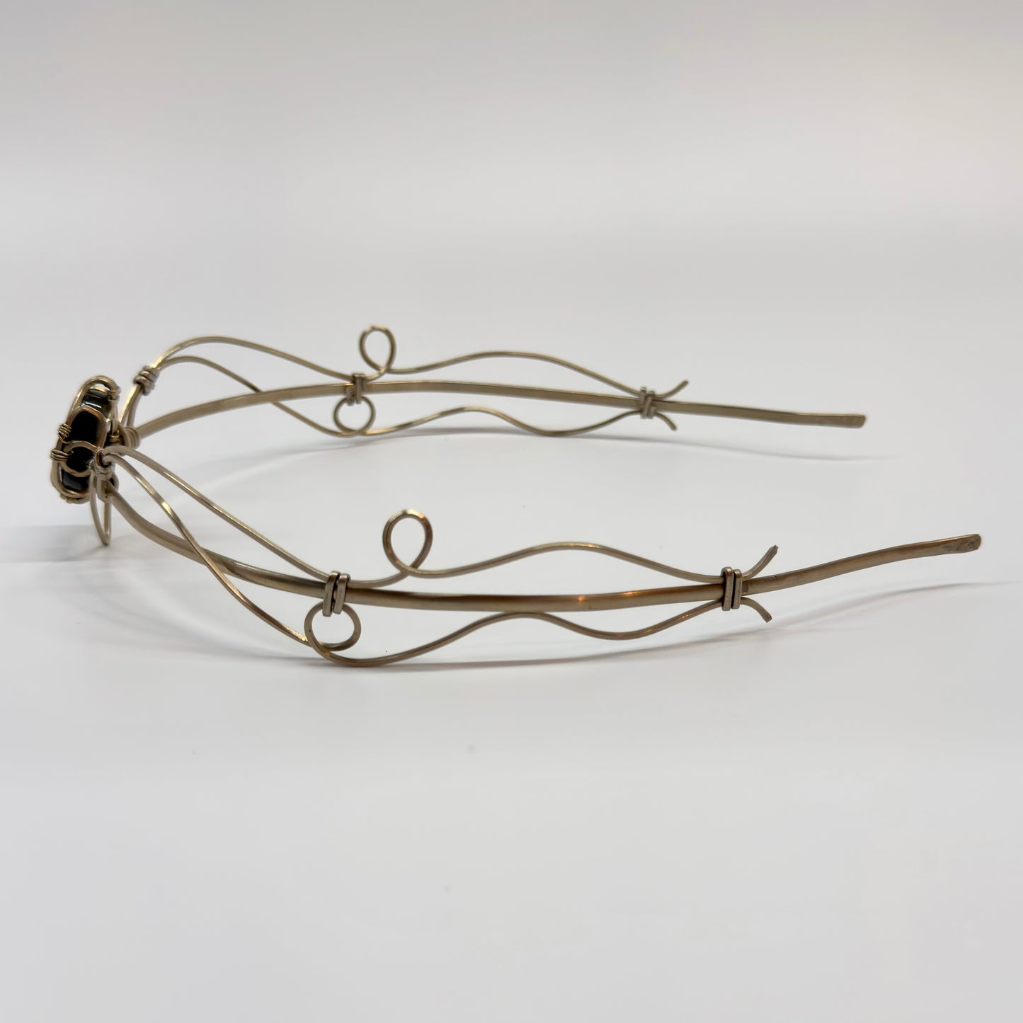 Diadème en Labradorite Bleue en Alpaga