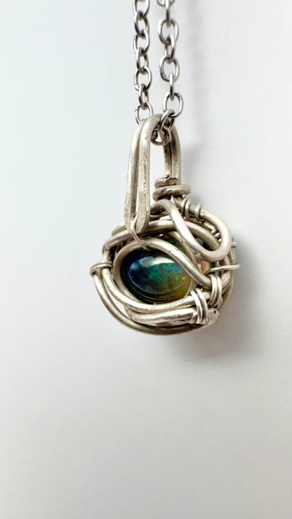 Ópalo negro Etíope Wire Wrap