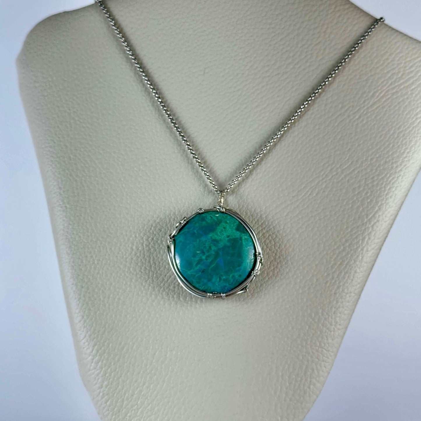 Pendentif chrysocolle péruvienne
