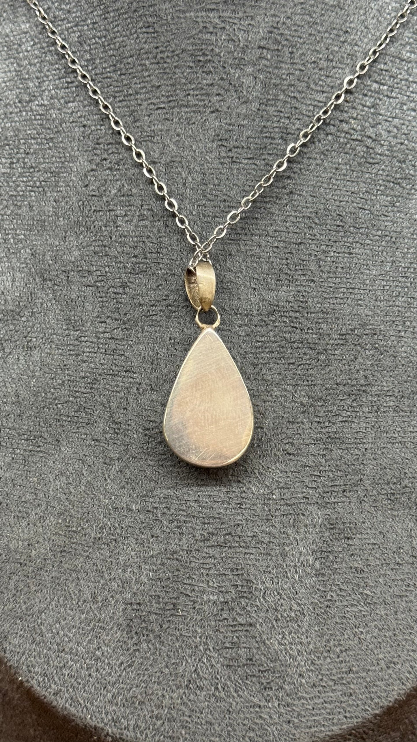 Colgante de Ónix cielo en plata 950