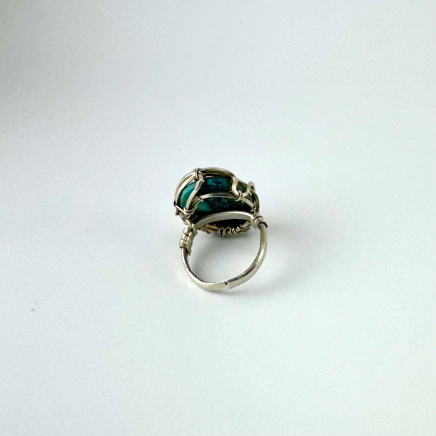 Bague turquoise en maillechort