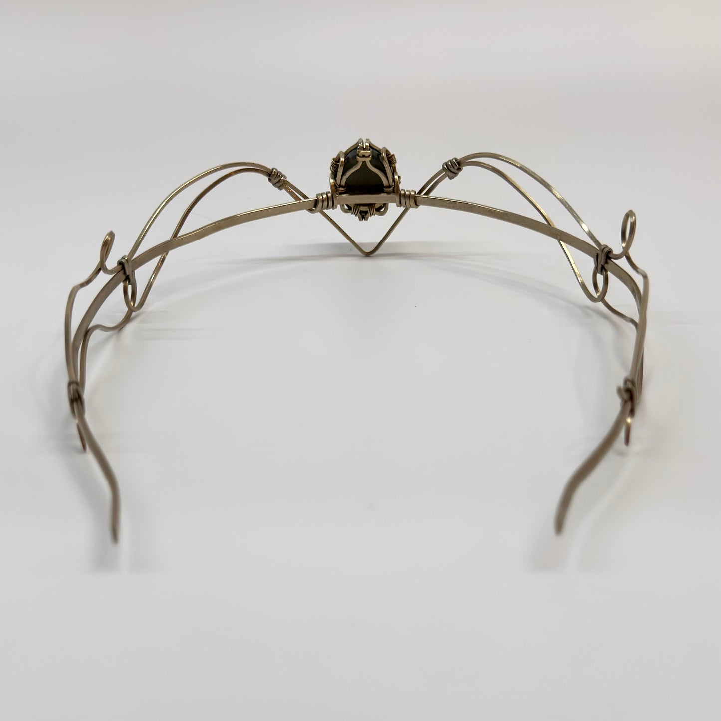 Diadème en Labradorite Bleue en Alpaga