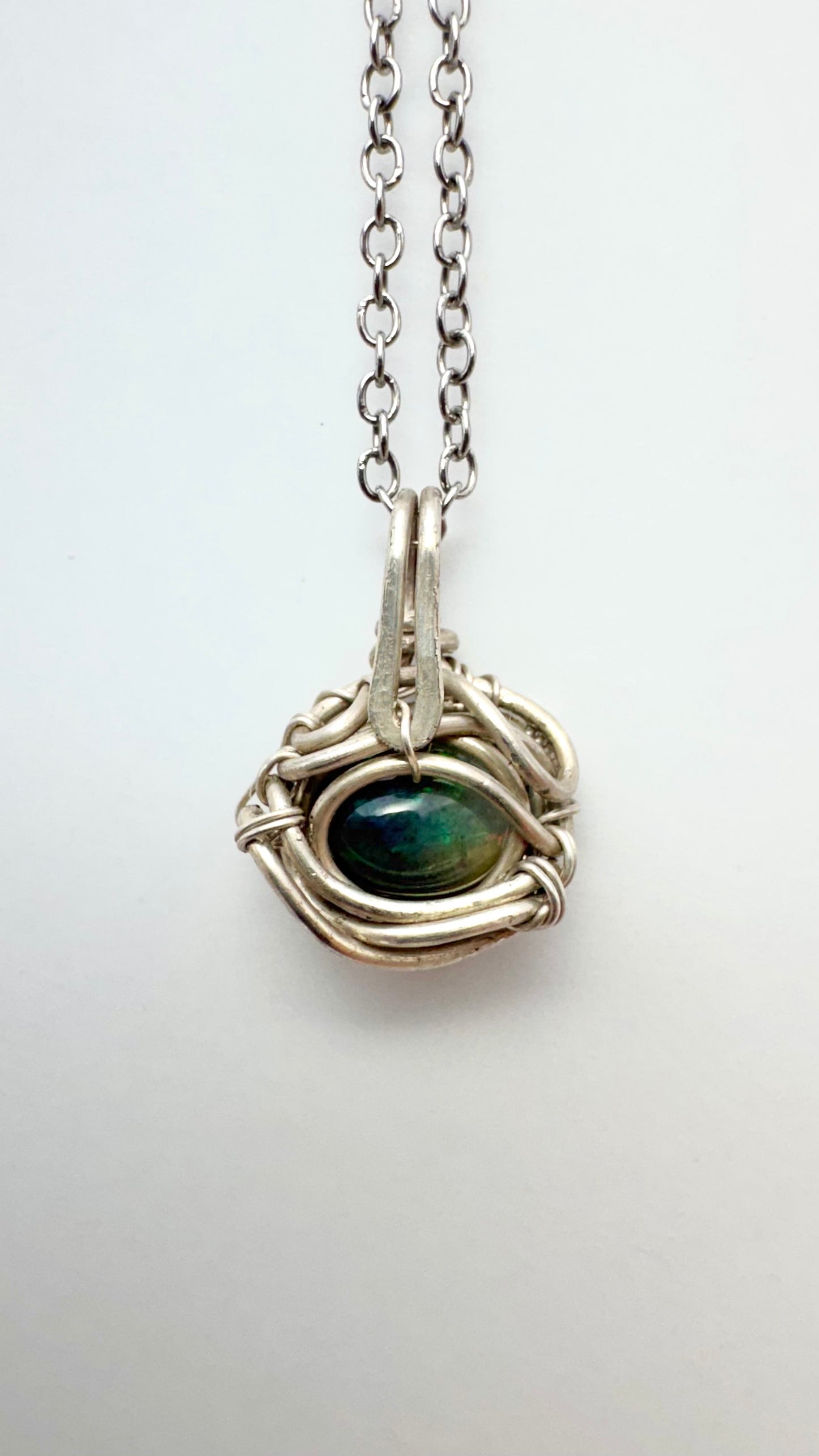 Ópalo negro Etíope Wire Wrap