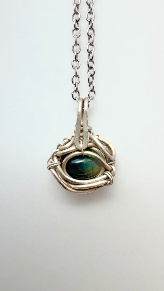 Ópalo negro Etíope Wire Wrap