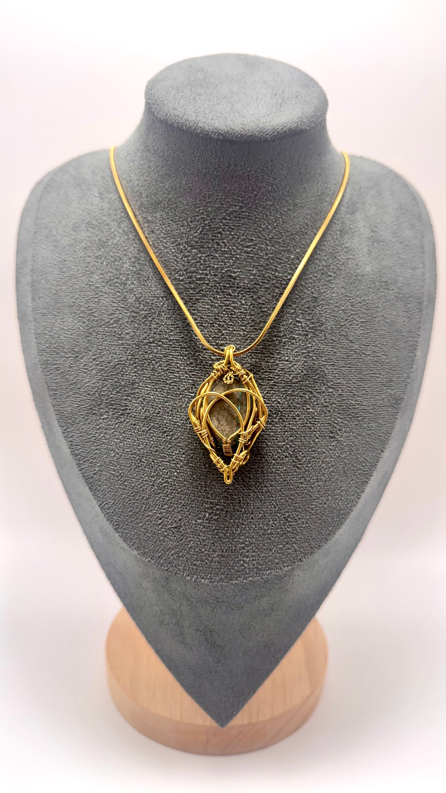 Pakistani Turquoise Brass Pendant