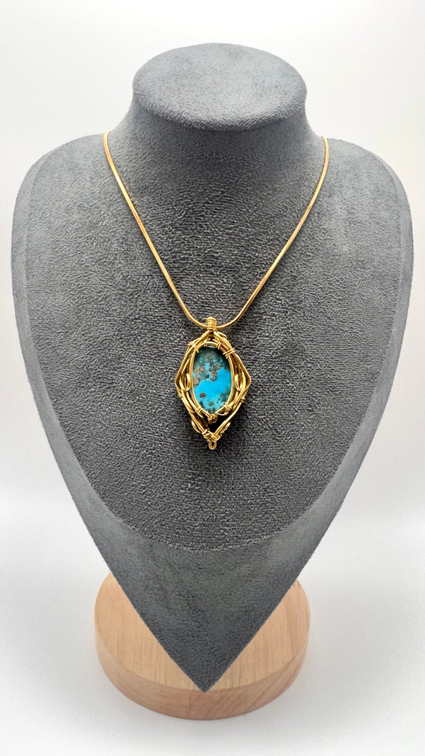 Pakistani Turquoise Brass Pendant