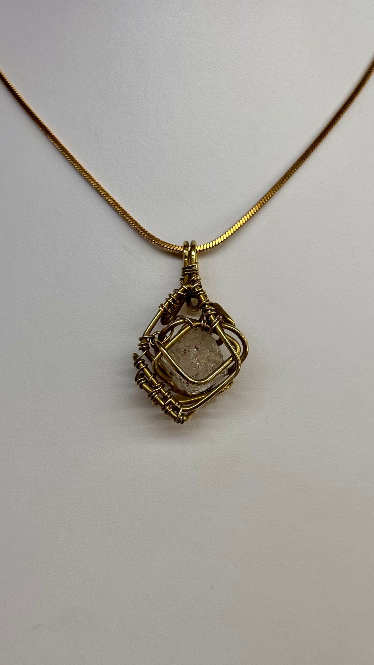 Herkimer Diamond Quartz Pendant