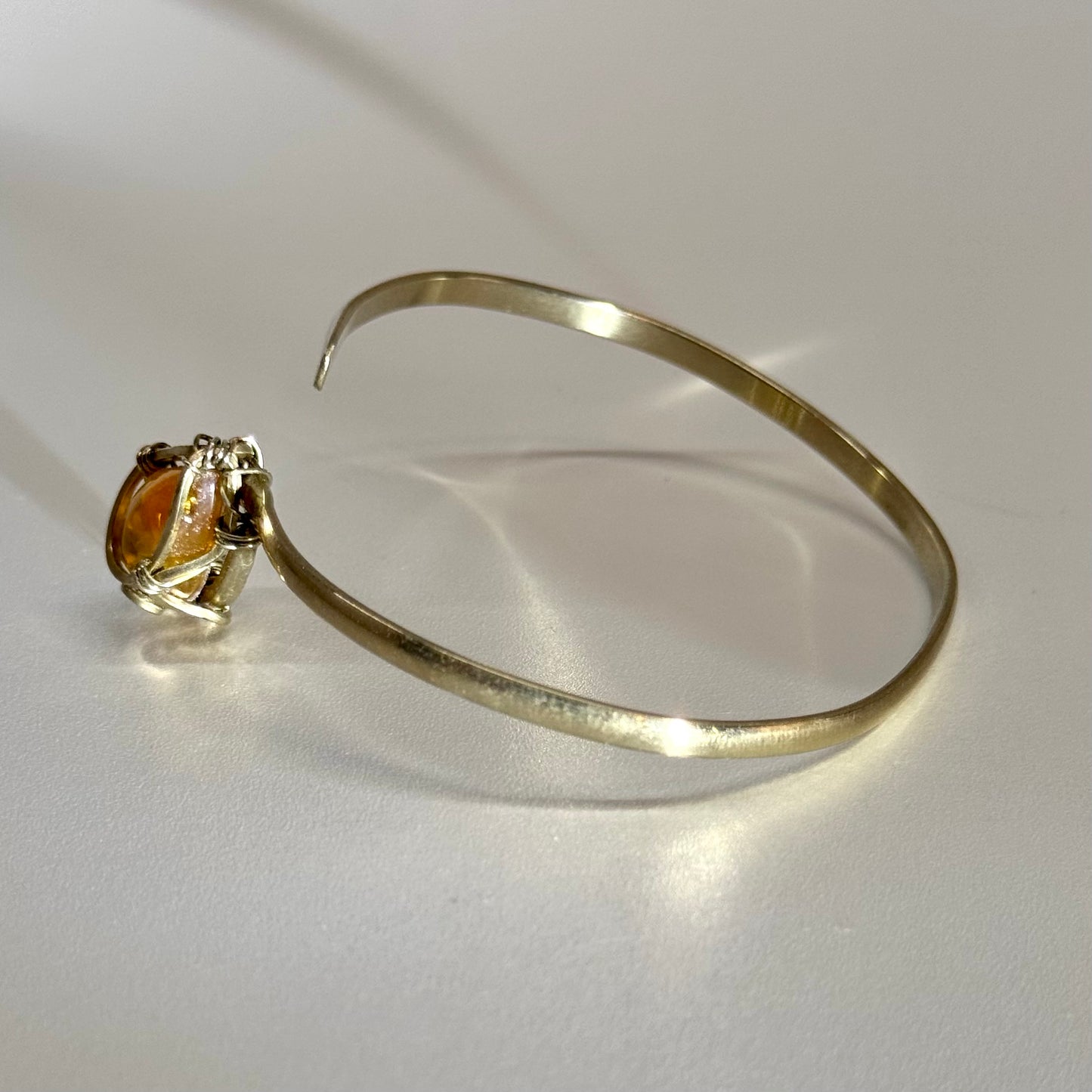 Bracelet en quartz citrine et alpaga