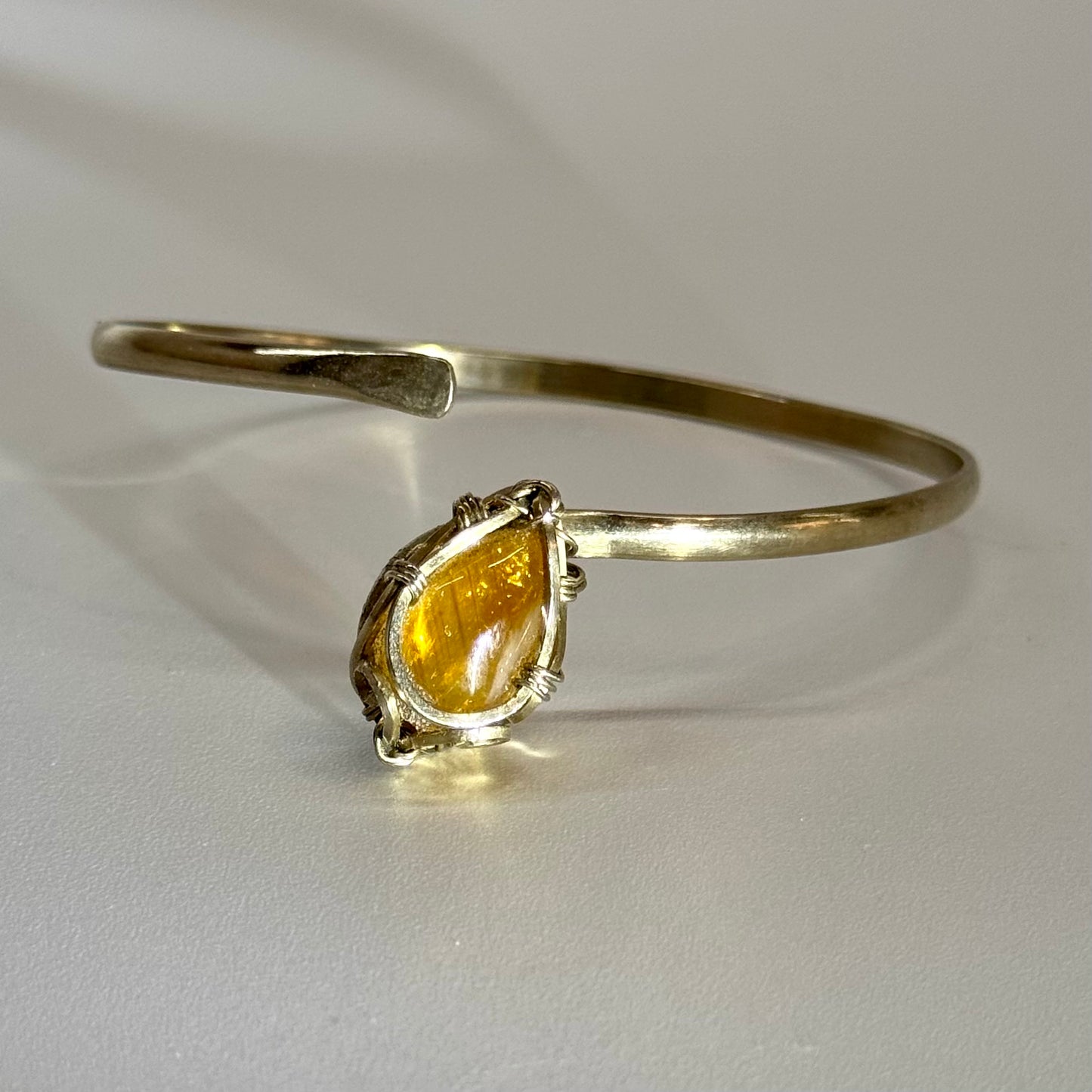 Bracelet en quartz citrine et alpaga